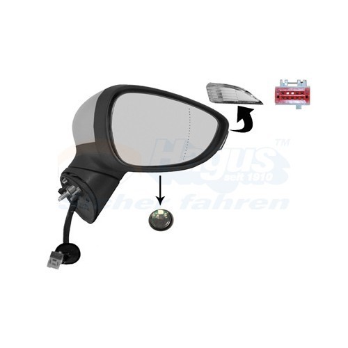  Espejo exterior derecho para FORD FIESTA VI, FIESTA VI Van - RE00660 