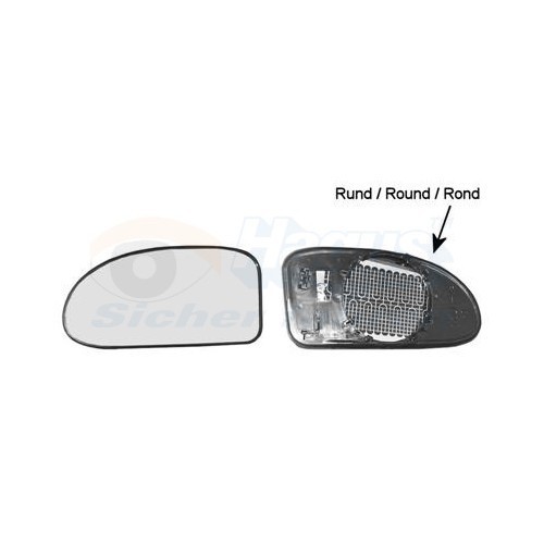  Verre de rétroviseur extérieur gauche pour FORD FOCUS, FOCUS A trois volumes, FOCUS Break - RE00755 