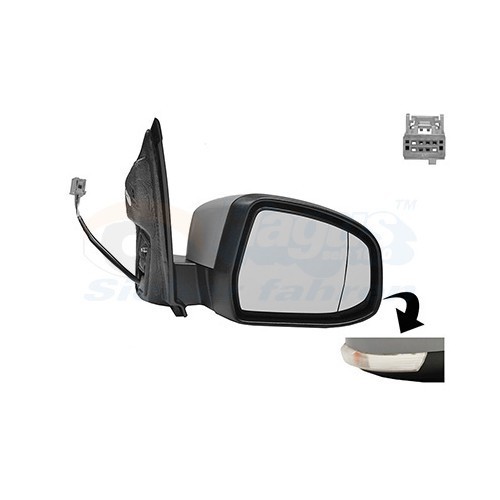  Right-hand wing mirror for FORD FOCUS II, FOCUS II Saloon, FOCUS II Estate - RE00796 