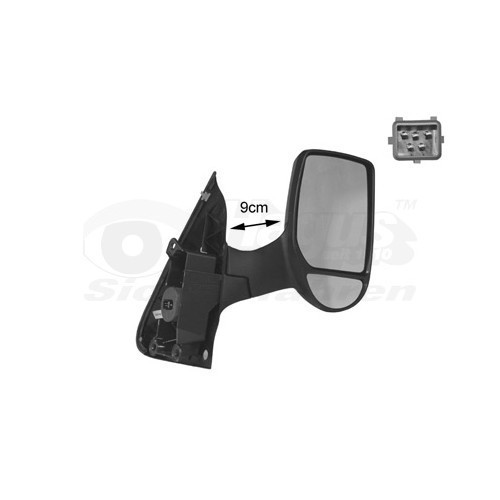  Buitenspiegel, rechts voor FORD TRANSIT Bus/Coach, TRANSIT Truck/Chassis, TRANSIT Van, TRANSIT MK-7 Truck/Chassis, TRANSIT MK-7 Bus/Coach, TRANSIT MK-7 Van, TRANSIT TOURNEO - RE00904 