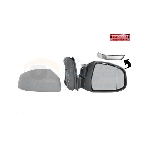  Right-hand wing mirror for FORD FOCUS III, FOCUS III Saloon, FOCUS III Turnier - RE00944 