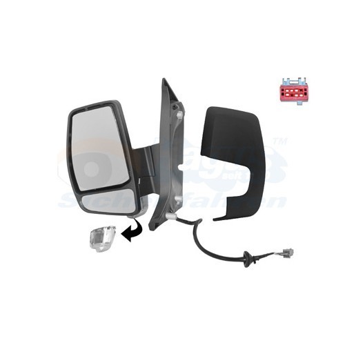  Left-hand wing mirror for FORD TOURNEO CUSTOM Minibus, TRANSIT CUSTOM Minibus, TRANSIT CUSTOM Van - RE00965 