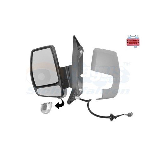  Left-hand wing mirror for FORD TOURNEO CUSTOM Minibus, TRANSIT CUSTOM Minibus, TRANSIT CUSTOM Van - RE00967 