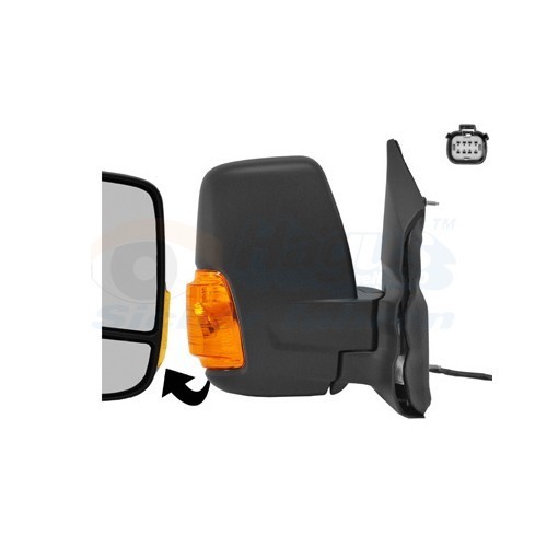  Right-hand wing mirror for FORD TRANSIT Custom Minibus, TRANSIT Custom Light Van - RE00990 
