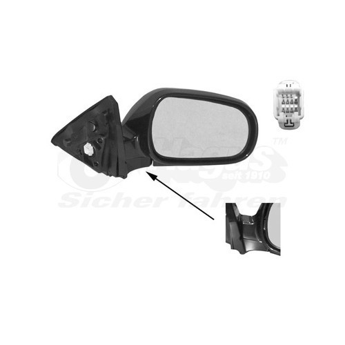  Espelho exterior direito para HONDA CIVIC VI Hatchback - RE01008 