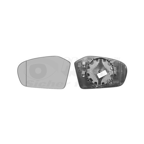  Vetro dello specchio esterno sinistro per Mercedes Classe A W169 (2004-2008) - OEM - RE01172 