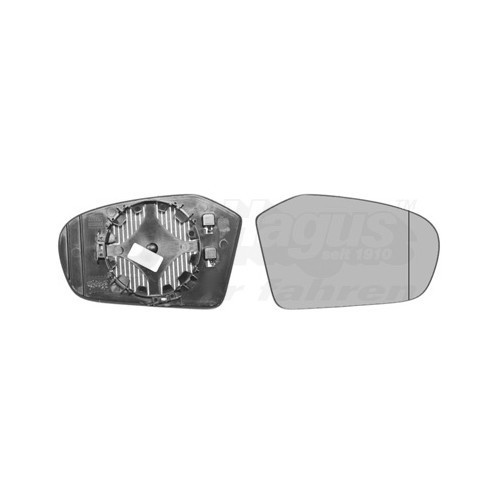  Vetro dello specchio esterno, destro per Mercedes Classe A W169 (2004-2008) - OEM - RE01174 