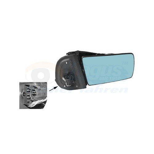  Right-hand wing mirror for MERCEDES-BENZ C CLASS, C CLASS WAGON, E CLASS, E CLASS WAGON, S CLASS - RE01225 