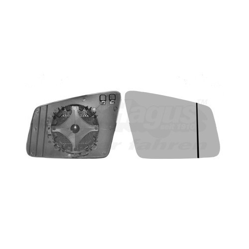  Right-hand wing mirror glass for MERCEDES-BENZ CLASSE C, CLASSE CCoupé, CLASSE C T-Model, CLASSE E, CLASSE E Coupé, CLASSE E Convertible, CLASSE E T-Model, CLASSE GLK, CLASSE S, CLS, CLS Shooting Brake - RE01265 