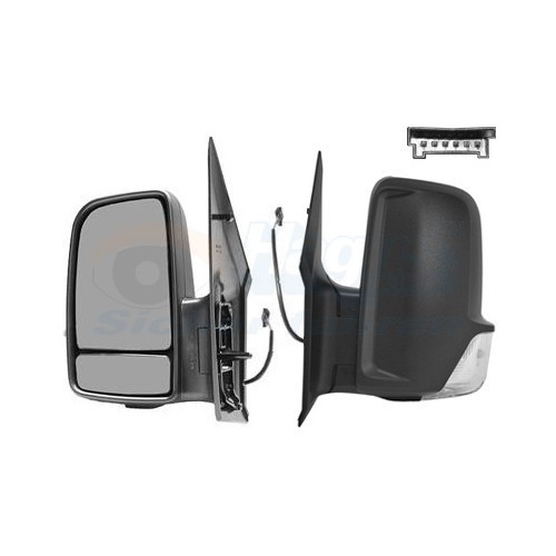  Left-hand wing mirror for MERCEDES-BENZ SPRINTER 3.5-t Minibus, SPRINTER 3.5-t Van, SPRINTER 3-t Minibus, SPRINTER 3-t Van - RE01287 