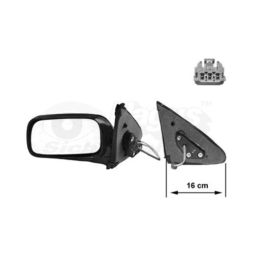  Left-hand wing mirror for NISSAN ALMERA I, ALMERA I Hatchback - RE01362 