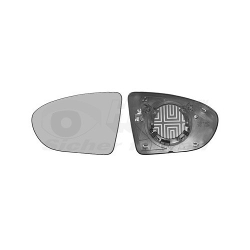  Verre de rétroviseur extérieur gauche pour NISSAN QASHQAI / QASHQAI 2 - RE01406 