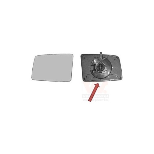  Verre de rétroviseur extérieur droit pour OPEL ASTRA F, ASTRA F 3/5 portes, ASTRA F Break - RE01455 