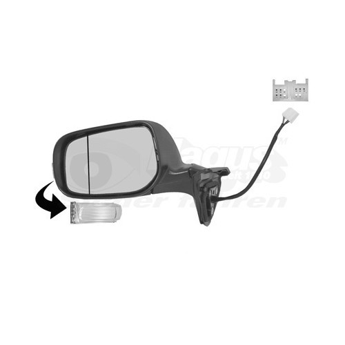  Espelho retrovisor esquerdo para TOYOTA AURIS 1 fase 2 (2010-2012) Dobradura manual - RE01845 