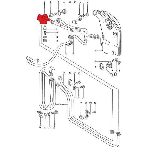  Olie thermostaat voor Porsche 911 type G (1974-1989) - RS00140-3 