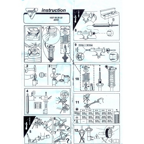 KONI Sport amortecedor dianteiro de choque para Porsche 944 fase 2 e 968 - RS00203