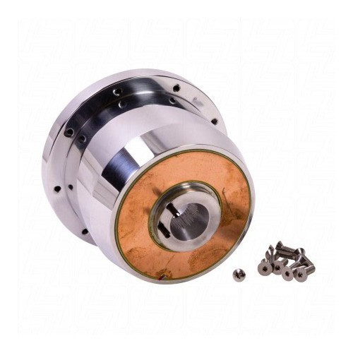 Polished aluminium hub for SSP steering wheel, 9 screws - RS00302