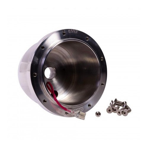  Polished aluminium hub for SSP steering wheel, 9 screws - RS00302 