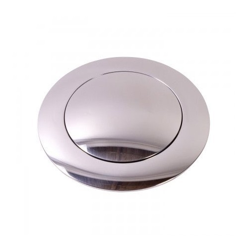  Polished aluminium horn button for 9 screws steering wheel - 113 mm diameter - RS00835 