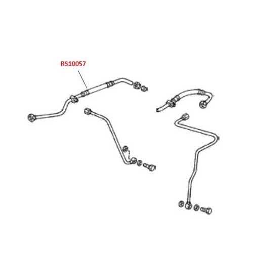  Mangueira de óleo para Porsche 911, 912 e 914 (1965-1983) - lado esquerdo - RS10057-1 