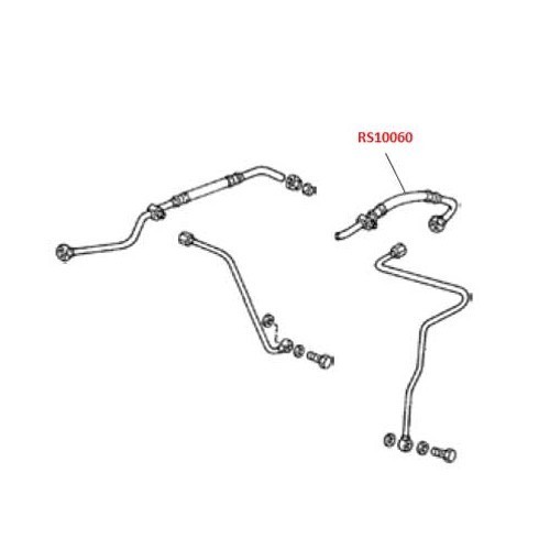 Durite d'huile pour Porsche 911, 912 et 914 (1965-1983) - côté droit - RS10060