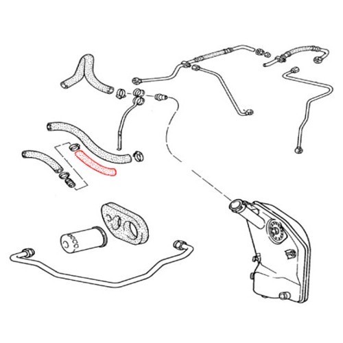 Durite de bâche à huile pour Porsche 911 (1980-1983) - RS10061