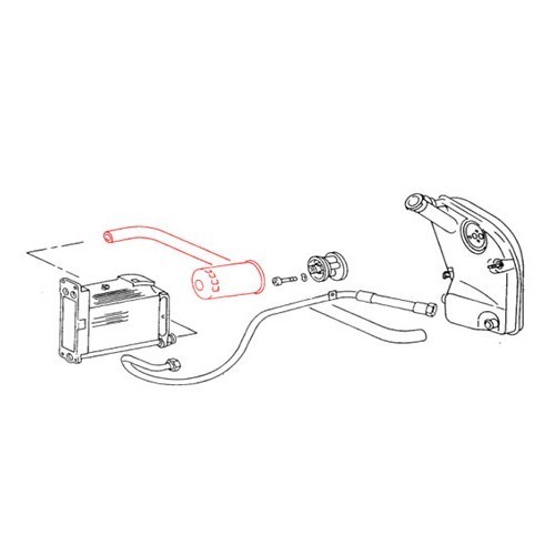 Manicotto dell'olio tra il radiatore e il serbatoio per Porsche 911 (1973-1989) - RS10064