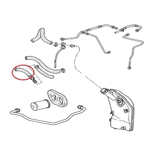 Mangueira de depósito de óleo para Porsche 911 (1980-1983) - RS10067