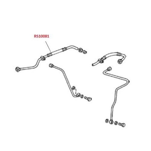 Durite d'huile pour Porsche 911 et 930 (1983-1989) - côté gauche - RS10081