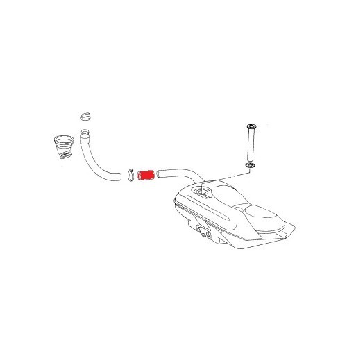 Rubber tankhals voor Porsche 911, 912 en 930 - RS10154