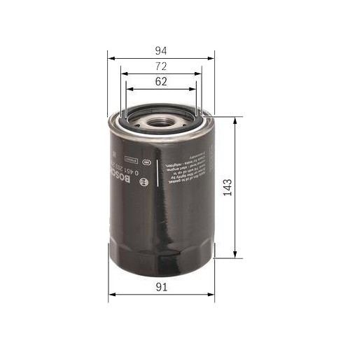 Oil filter for Porsche 911 from 1972 to 1989, 930 & 964 - RS10196