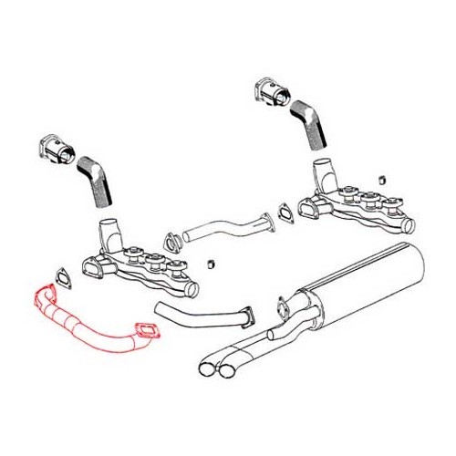 DANSK Turbo-Auspuffrohr aus Stahl für Porsche 911 Turbo und 964 Turbo - RS10429