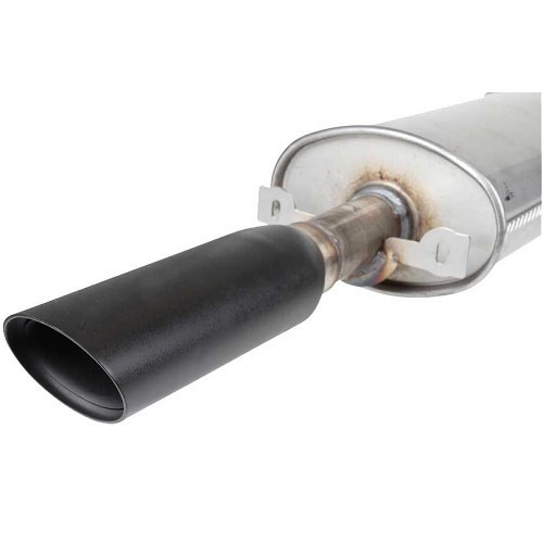 DANSK stainless steel rear silencer with black exhaust tip for Porsche 944 (1982-1989) - RS10530