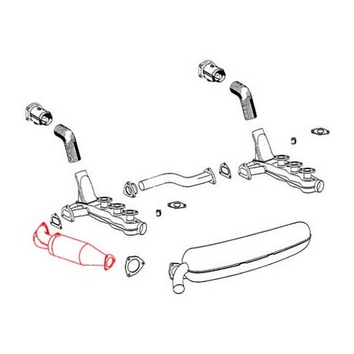 DANSK intermediate exhaust in steel for Porsche 911 (1974-1989) - RS10531