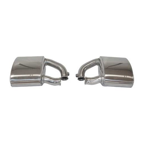 DANSK Sport rear silencers in polished stainless steel for Porsche 993 - RS10576