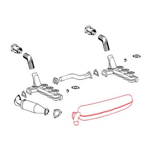 Sistema di scarico Sport DANSK in acciaio inox doppia uscita per Porsche 911 (1975-1989) - RS10654