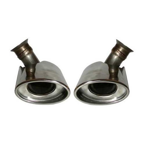  DANSK Exhaust tips in stainless steel for Porsche 996 phase 2 (2002-2005) - RS10924 