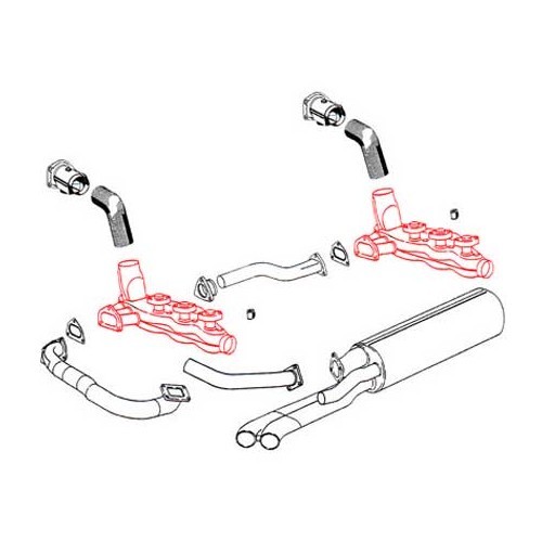 DANSK stalen warmtewisselaar voor Porsche 930 Turbo (1975-1983) - RS11278