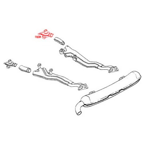 DANSK verwarmingsregelaar voor Porsche 914-4 (1970-1976) - rechts - RS11323