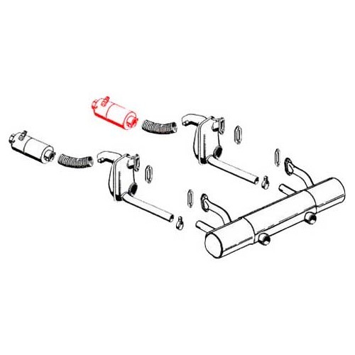 DANSK stalen verwarmingsregelaar voor Porsche 356 A (1956-1959) - rechts - RS11329