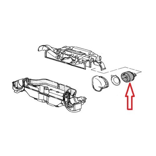 Air blower for Porsche 964 - right side - RS11433