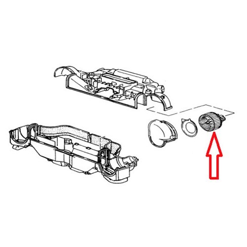 Luchtblazer voor Porsche 993 - links - RS11438