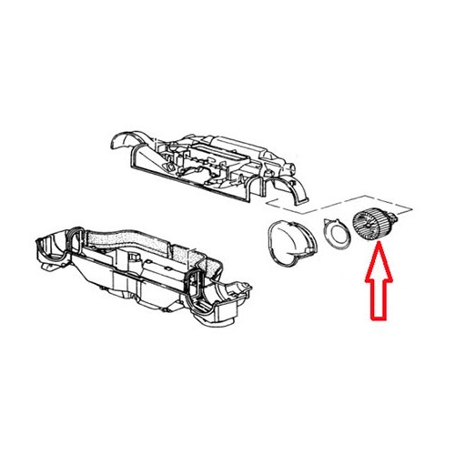 Soufflerie d'air pour Porsche 993 - côté droit - RS11439