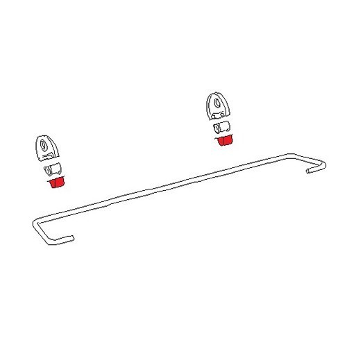 Fascetta di silentbloc per barra antirollio posteriore per Porsche 911 e 912 - RS11600