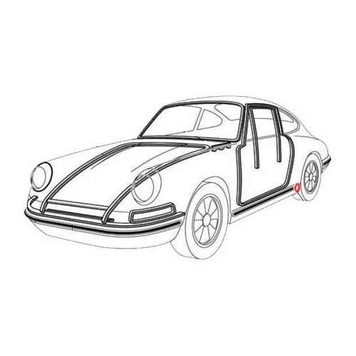 Torsiestang deksel pakking voor Porsche 911 en 912 - RS11605