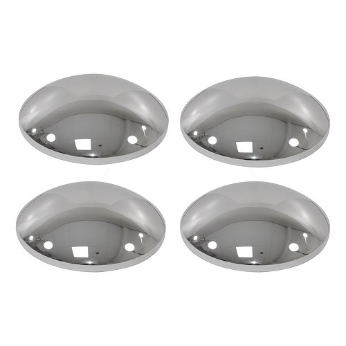  Conjunto de 4 tampas de cubo em aço inoxidável para Porsche 356 - RS11645 