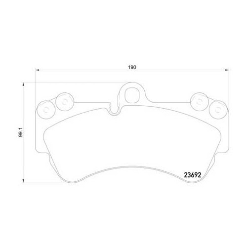 Pastiglie freno anteriori per Porsche Cayenne tipo 9PA con dischi da 17" (2003-2010) - RS11841