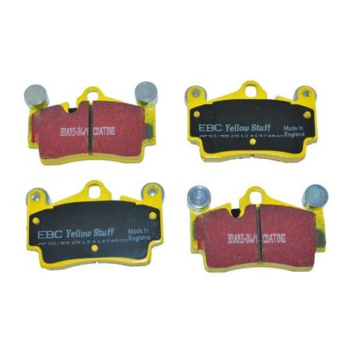 Pastilhas de travão traseiro EBC Yellowstuff para discos Porsche Cayenne 955 (2003-2006) 330 mm