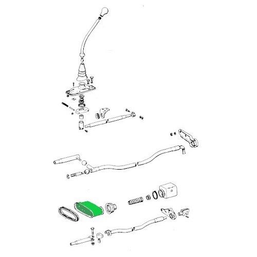 Protection de tringlerie de boîte de vitesses pour Porsche 914-4 et 914-6 (1970-1972) - RS11924