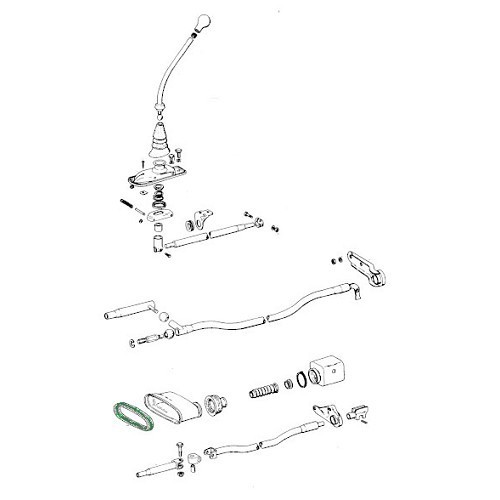 Junta de cobertura de ligação para Porsche 914-4 e 914-6 (1970-1972) - RS11925